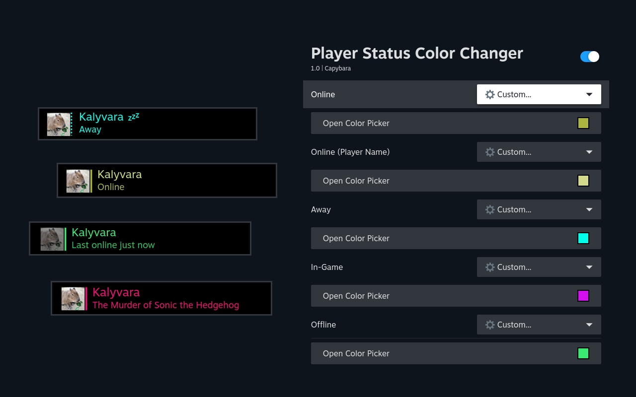 Player Status Color Changer Image 0